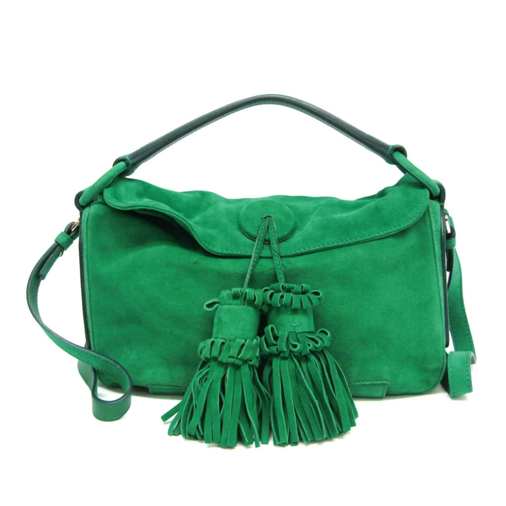 Yves Saint Laurent Rive Gauche Big Tassel 2-Way Bag 144911 Women's Suede,Leat...